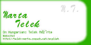 marta telek business card